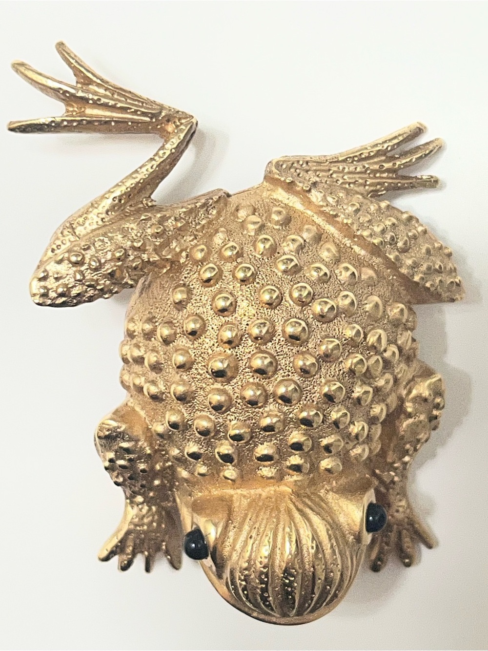 Erwin Pearl Gold-tone Toad Frog Brooch